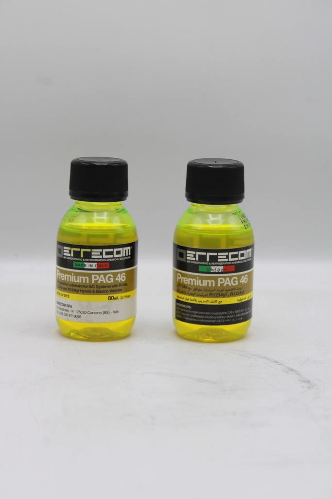 PAG 46 80ml + UV DYE-CTN 24 PCS - زيت دهن كومبريسر + كاشف تسريب 48 مل