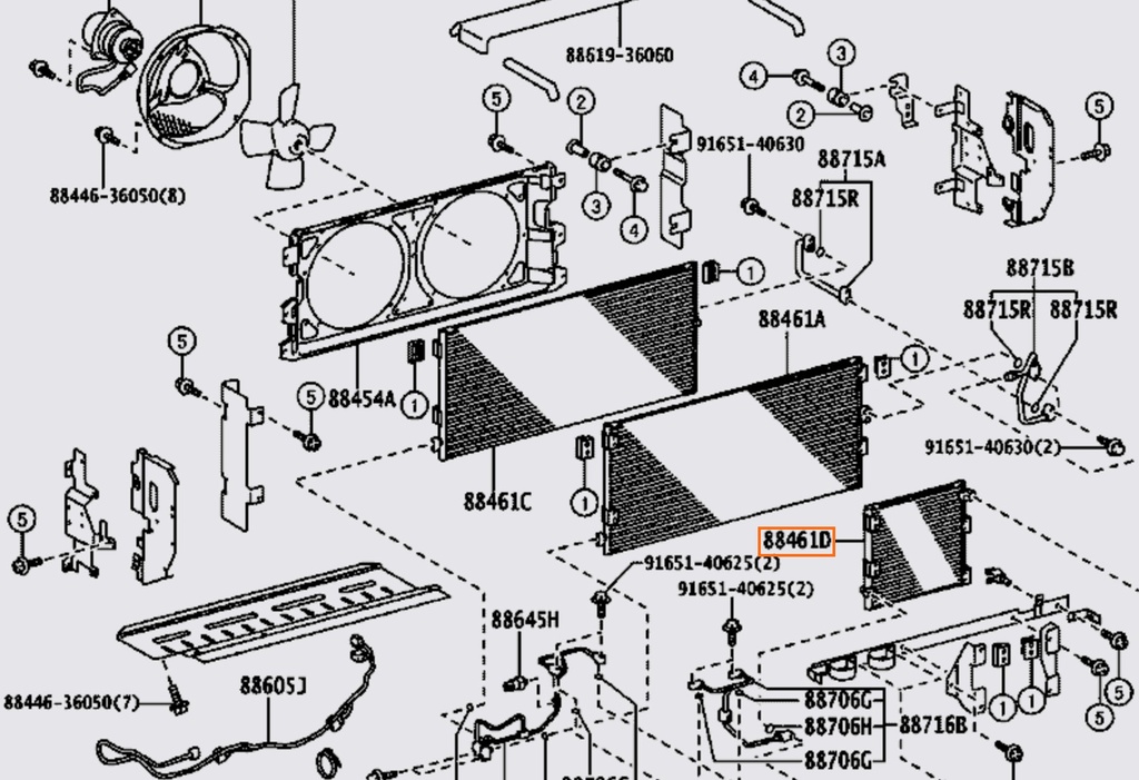 راديتر تبريد كوستر 17 - رقم 3 صغيرة - ظهر السائق