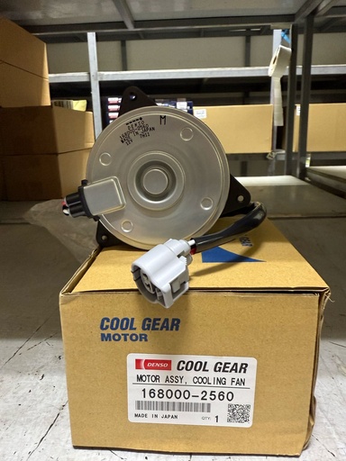 168000-2560 / ماطور مروحة تبريد كورلا 08 - 19 - 2ZR FAN MOTOR COROLLA 08-19 / OEM-بلادي / Denso / JAPAN