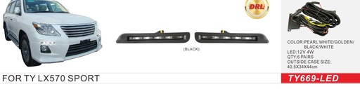TY669-LED-BK / ليد لحية امامية لكزس 10 - 11 اسود / Aftermarket / DLAA / China