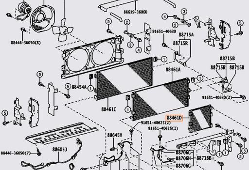 447780-5120 / راديتر تبريد كوستر 17 - رقم 3 صغيرة - ظهر السائق / Aftermarket / Denso / JAPAN