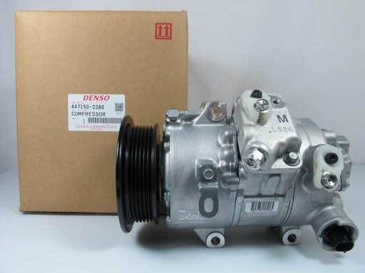 447150-2380 / كومبريسر تبريد كورلا 3 برغي 08 - 13 خليجي 1600 1800 كهربائي COMPRESSOR COROLLA 08-13 GCC YARIS 05-08 USA WITH PULLY OES  / OEM-بلادي / Denso / JAPAN